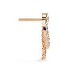 Swirling Circle Diamond Earrings