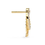 Swirling Circle Diamond Earrings