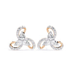 Teardrop and Round Diamond Earrings