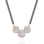 Triple Circle Round Diamond Mangalsutra