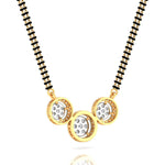 Triple Circle Round Diamond Mangalsutra