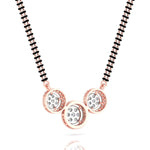 Triple Circle Round Diamond Mangalsutra