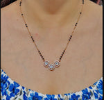 Triple Circle Round Diamond Mangalsutra
