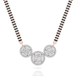 Triple Circle Round Diamond Mangalsutra