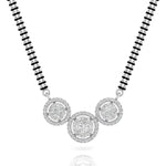 Triple Circle Round Diamond Mangalsutra