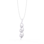 Three-stone diamond drop Pendant