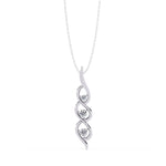 Three-stone diamond drop Pendant