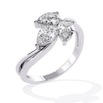 Three Stone Pear Diamond Ring