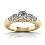 Sparkling Diamond Radiant Anniversary Ring