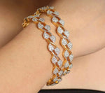 Marquise Cluster Diamond Curve Bangle