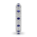 Exquisite Diamond & Blue Gemstone Bangle