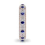 Exquisite Diamond & Blue Gemstone Bangle