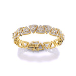 Trilliant Cut Diamond Bangle