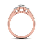 1 Carat Triple Head Diamond Ring