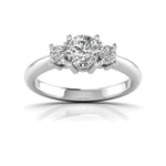 1 Carat Triple Head Diamond Ring
