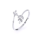 Twist Leaf Diamond Bangle