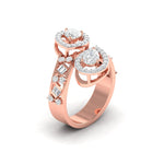 Serpenti Studded Diamond Ring