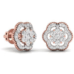 Diamond Dahlia Studs Earrings