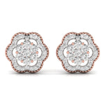 Diamond Dahlia Studs Earrings