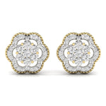 Diamond Dahlia Studs Earrings