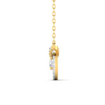 Two Circle Diamond Gold Pendant