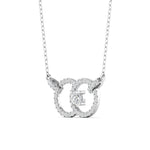 Two Circle Diamond Gold Pendant