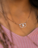 Two Circle Diamond Gold Pendant