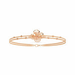 Diamond Flower Double Chain Bracelet