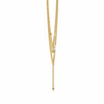 Two-Tier Silver Chain Necklace with Crystal Accents