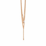 Two-Tier Silver Chain Necklace with Crystal Accents