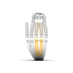 2 Carat Two-Tone Crossover Statement Diamond Ring