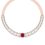 Bridal Colorstone & Diamond Choker Set