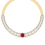 Bridal Colorstone & Diamond Choker Set