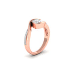 Unique Swirl Diamond Ring