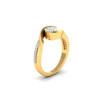 Unique Swirl Diamond Ring