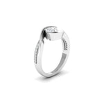 Unique Swirl Diamond Ring