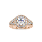 1.5 Carat Split Shank Halo Engagement Ring