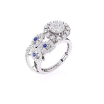 Antique Blue Stone Statement Diamond Ring
