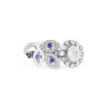 Antique Blue Stone Statement Diamond Ring