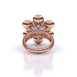 Elegant Floral Diamond Ring