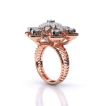 Elegant Floral Diamond Ring