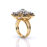 Elegant Floral Diamond Ring