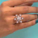 Elegant Floral Diamond Ring
