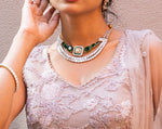 Regal Emerald Diamond Wedding Necklace