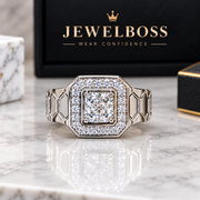 JEWELBOSS Men’s Iced-Out Moissanite Ring – Men's Collection