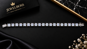 JEWELBOSS Princess Cut Tennis Bracelet – Unisex