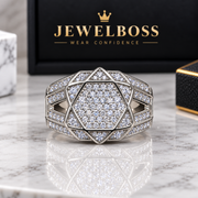 JEWELBOSS Men’s Hexagon Moissanite Ring – Men's Collection
