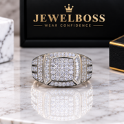 JEWELBOSS Men’s Iced-Out Shield Ring – MEN'S COLLECTION
