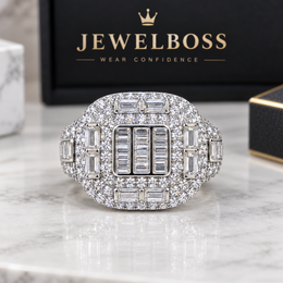 JEWELBOSS Men’s Baguette Iced-Out Ring – Men's Collection