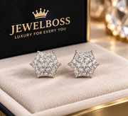 JEWELBOSS ICED OUT SILVER MEN'S STUD
